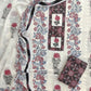 ELEGANT COTTON SCHIFFLI HAKUBA EMBROIDERY MUGHAL BUTA NECK WORK SUIT SET WITH MULMUL DUPATTA