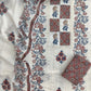 ELEGANT COTTON SCHIFFLI HAKUBA EMBROIDERY MUGHAL BUTA NECK WORK SUIT SET WITH MULMUL DUPATTA