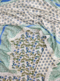 Hand Block Printed Cotton Suit With Lace Work Mulmul Dupatta