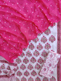 Hand Block Printed Cotton Suits with Mulmul Bandhej Dupatta