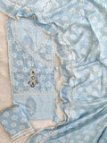 EXCLUSIVE HAND BLOCK PRINTED COTTON SUIT WITH COTTON DUPATTA