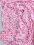 EXCLUSIVE HAND BLOCK PRINTED COTTON SUIT WITH COTTON DUPATTA