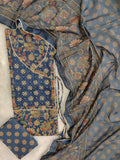 EXCLUSIVE HAND BLOCK PRINTED COTTON SUIT WITH COTTON DUPATTA