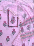 PANEL Hand Block Printed Cotton Suit with Cotton Kota Doria dupatta