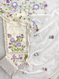 JAIPURI PRINTED  NECK WORK SUITS WITH KOTA DORIA DUPATTA