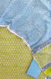 Hand Block Printed Cotton Suit with Cotton Kota Doria dupatta