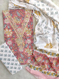 FLORAL PRINTED COTTON GOTA PATTI SUIT WITH COTTON DUPATTA