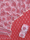 Handloom Weave Ikat Suit with Kota Doria Dupatta