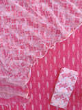 Handloom Weave Ikat Suit with Kota Doria Dupatta