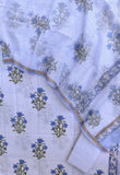 BOOTA Hand Block Printed Cotton Suit with Cotton Kota Doria dupatta