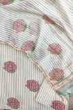 Hand Block Printed Cotton Suit with Mul Chanderi Dupatta