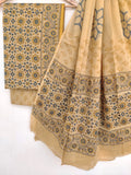 AJRAKH Hand Block Printed Cotton Suit With Mulmul Cotton Dupatta
