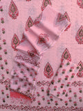 Hand Block Printed Cotton Schiffli Suit with Kota Doria Dupatta