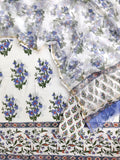 PANEL Hand Block Printed Cotton Suit with Cotton Kota Doria dupatta