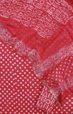 Polka Dot Wax Batik Cotton Suit with Cotton Kota Doria dupatta