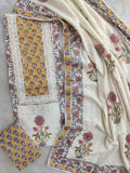 Exclusive Unstitched Cotton Suit with Mulmul Embroidery Dupatta
