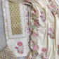 Exclusive Unstitched Cotton Suit with Mulmul Embroidery Dupatta