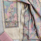 Exclusive Unstitched Linen Neck Work Suits with Linen Digital Printed Dupatta