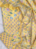 EXCLUSIVE HAND BLOCK PRINTED COTTON SUIT WITH COTTON DUPATTA