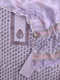 PANEL Hand Block Printed Cotton Suit with Cotton Kota Doria dupatta
