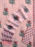 Hand Block Printed Cotton Schiffli Suit with Kota Doria Dupatta