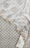 KHADI GOLD Hand Block Printed Cotton Suit with Cotton Kota Doria dupatta