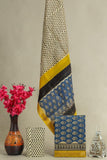 HAND BLOCK PRINTED MAHESHWARI SILK SUIT WITH MAHESHWARI SILK DUPATTA