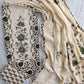 Exclusive Unstitched Cotton Neck Work Suits with Mulmul Embroidery Dupatta