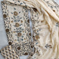 Exclusive Unstitched Cotton Neck Work Suits with Mulmul Embroidery Dupatta