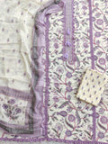 Exclusive Unstitched Cotton Neck Work Suits with Mulmul Dupatta