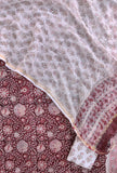 Hand Block Printed Cotton Suit with Cotton Kota Doria dupatta