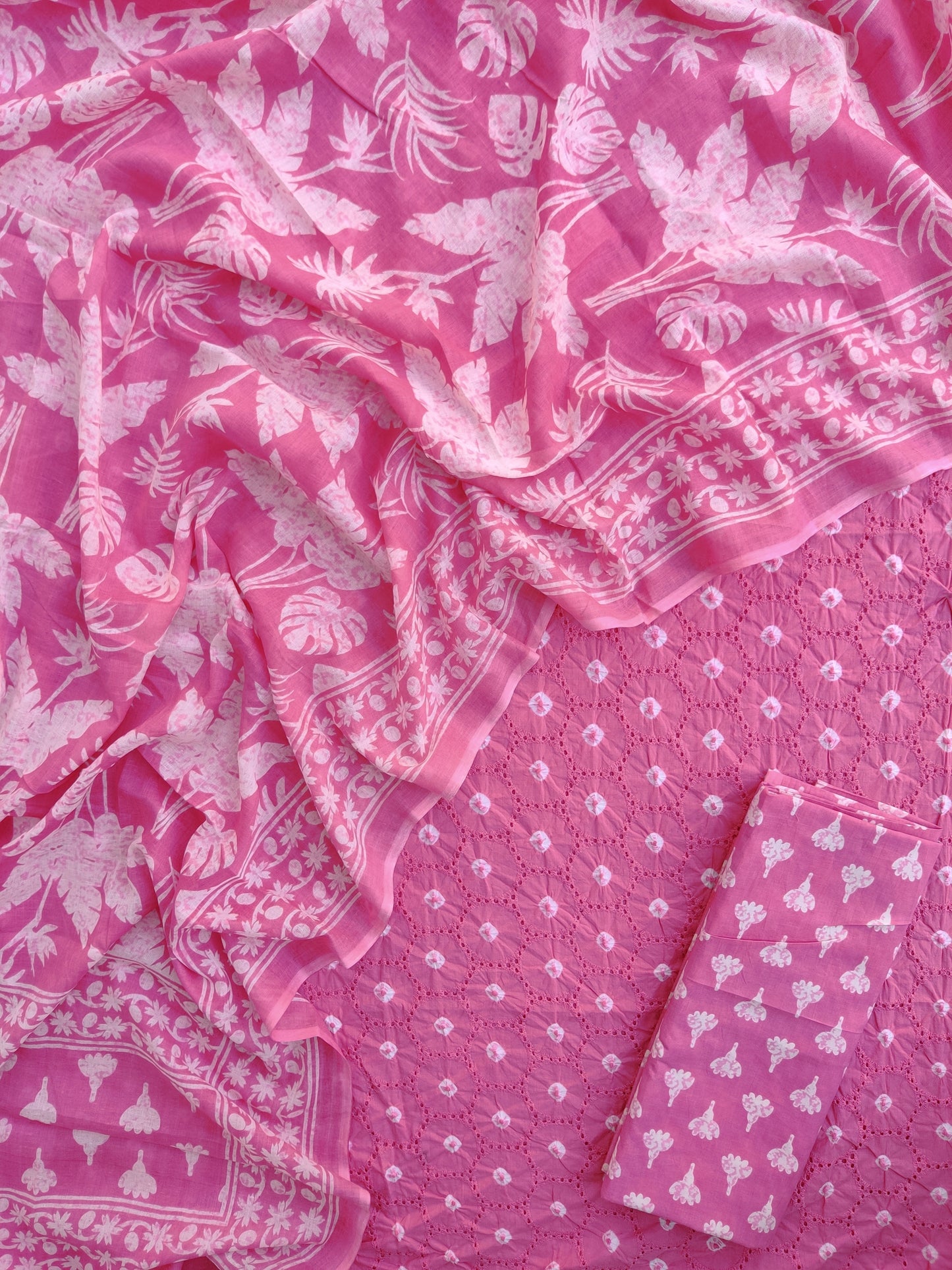 Schiffli Suit with Mulmul Dupatta