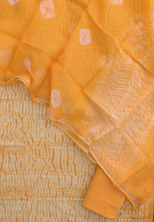 SHIBORI Cotton Suit with Cotton Kota Doria dupatta