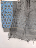 VANASPATI Block Printed Cotton Suit with Cotton Kota Doria Dupatta