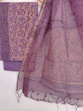 VANASPATI Block Printed Cotton Suit with Cotton Kota Doria Dupatta