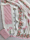 Exclusive Unstitched Cotton Suit with Mulmul Embroidery Dupatta