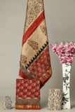 HAND BLOCK PRINTED MAHESHWARI SILK SUIT WITH MAHESHWARI SILK DUPATTA