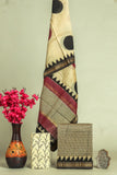 HAND BLOCK PRINTED MAHESHWARI SILK SUIT WITH MAHESHWARI SILK DUPATTA
