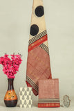HAND BLOCK PRINTED MAHESHWARI SILK SUIT WITH MAHESHWARI SILK DUPATTA