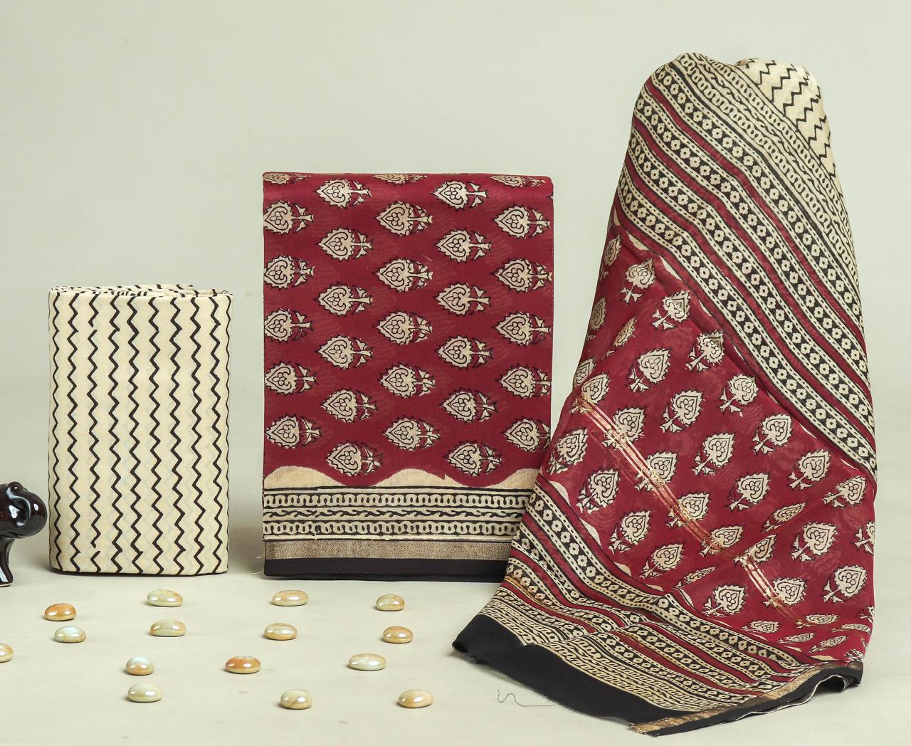 Beautiful Chanderi Silk Suits with Chanderi Silk Dupatta