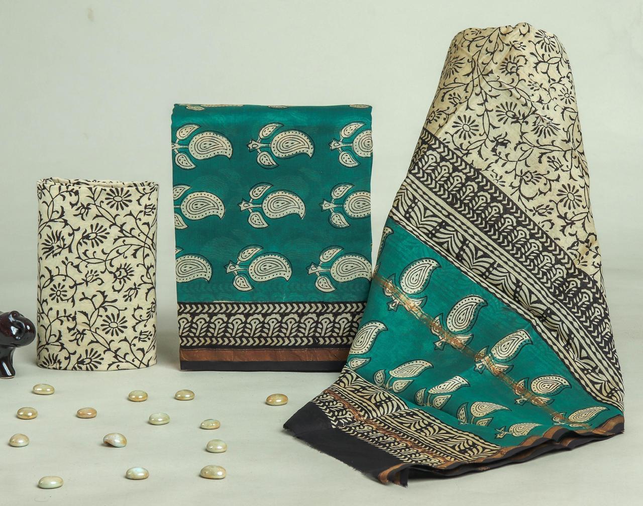 Beautiful Chanderi Silk Suits with Chanderi Silk Dupatta