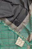 (SALE) HAND BLOCK PRINTED MAHESHWARI SILK SUIT WITH MAHESHWARI SILK DUPATTA