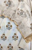 BOOTA Hand Block Printed Cotton Suit with Cotton Kota Doria dupatta