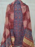(NASHPAL) Hand Block Printed Modal Silk TOP with Modal Silk Lagdi Patta Dupatta (NO BOTTOM)