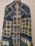 (NASHPAL) Hand Block Printed Modal Silk TOP with Modal Silk Lagdi Patta Dupatta (NO BOTTOM)