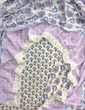 Hand Block Printed Cotton Suit With Lace Work Mulmul Dupatta