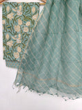 BLOCK PRINTED COTTON SUIT WITH LEHRIYA KOTA DORIA DUPATTA