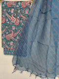 BLOCK PRINTED COTTON SUIT WITH LEHRIYA KOTA DORIA DUPATTA