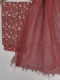 BLOCK PRINTED COTTON SUIT WITH LEHRIYA KOTA DORIA DUPATTA