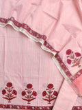 Hand Block Printed Cotton Suit with Mul Chanderi Dupatta
